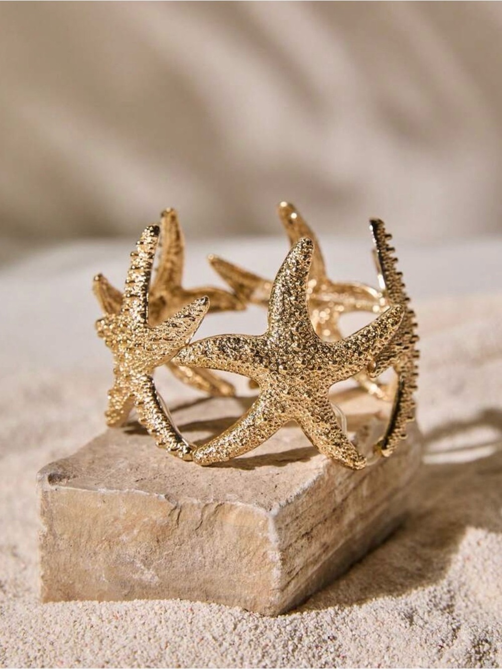 Gold Starfish Cuff Bracelet women’s jewelry